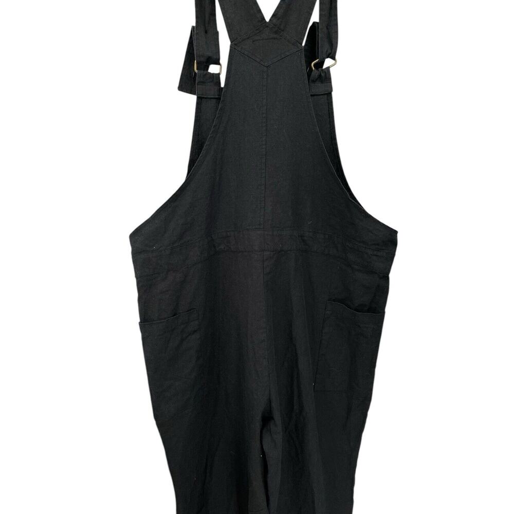 NWT Lakhays Overalls Black Cotton Hemp Lagenlook Boho Size Large - Picture 6 of 10